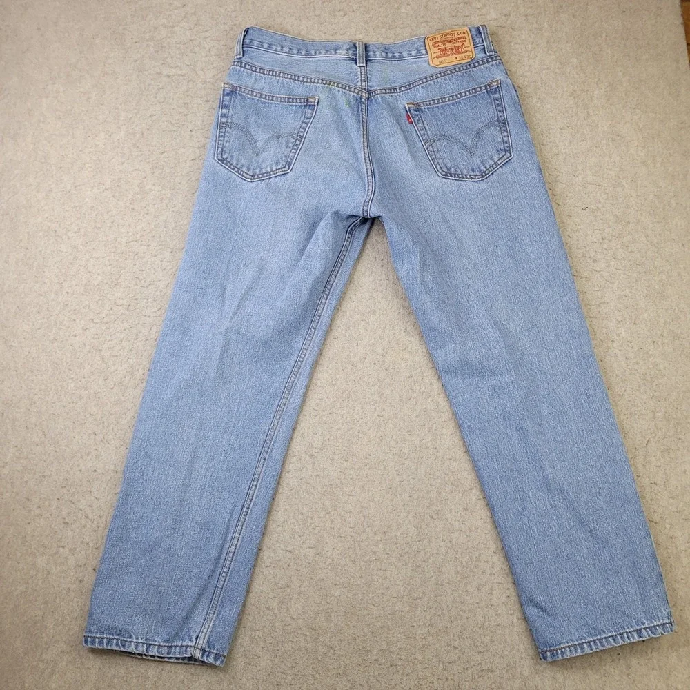 VTG Levis 505 Jeans Mens 36x30 Blue Denim Regular Straight Leg Y2k Distressed